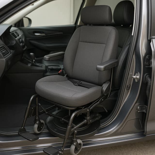 Self-Transfer Car Swivel Seat for independent mobility by MOB-EASE Rehab